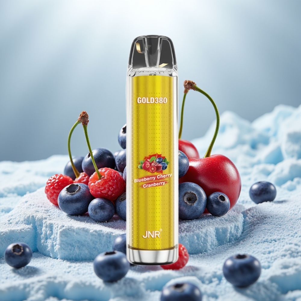 JNR Gold380 6000 Puffs Disposable Vape Mirtilo Cereja Cranberry 1500mAh 13ml JNR Gold380 6000 Puffs Disposable Vape Mirtilo Cereja Cranberry 1500mAh 13ml