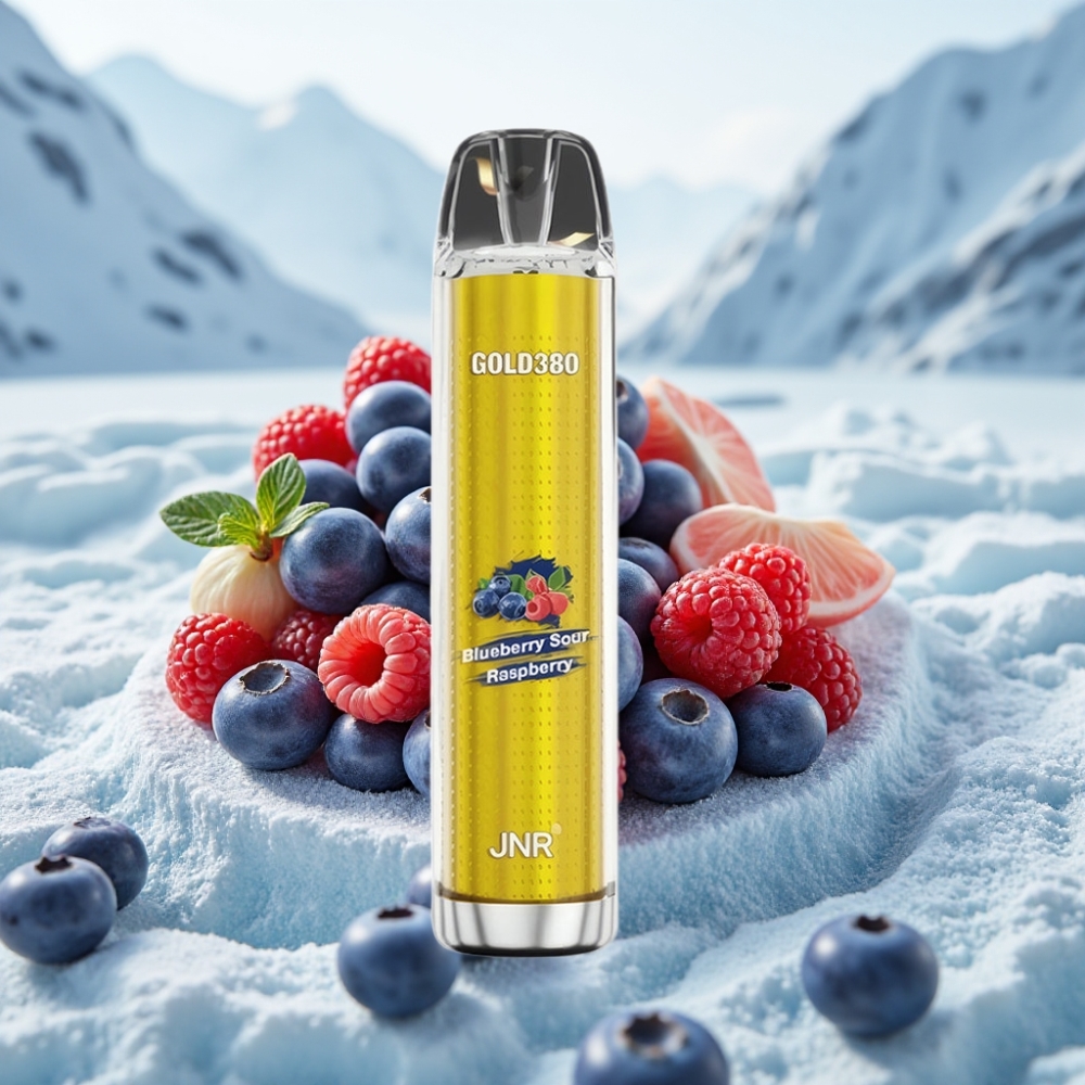 JNR Gold380 6000 Puffs Disposable Vape Mirtilo Framboesa Azeda 1500mAh 13ml JNR Gold380 6000 Puffs Disposable Vape Mirtilo Framboesa Azeda 1500mAh 13ml