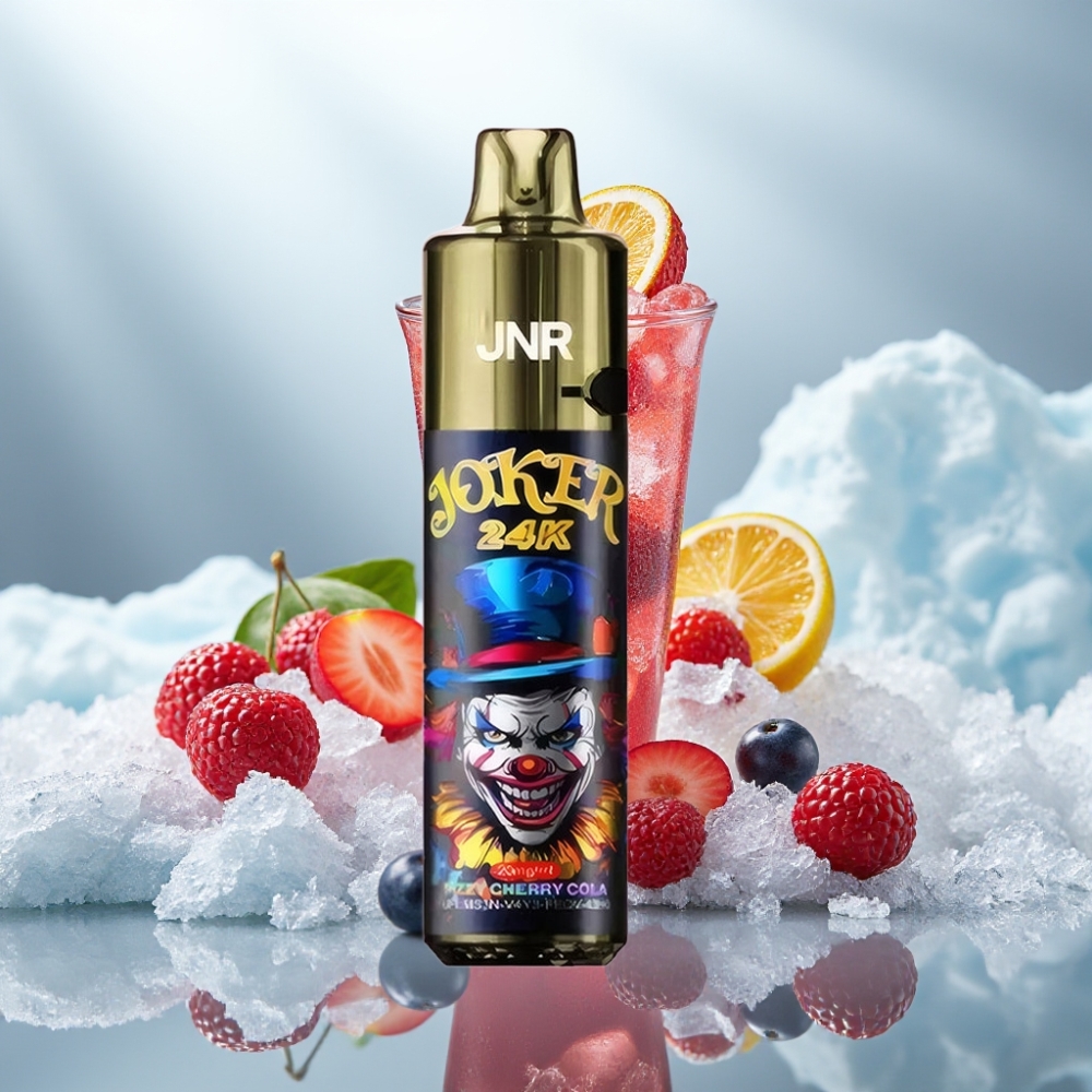 JNR Joker 24K Puffs Fizzy Cherry Cola Disposable Vape Recarregável 2+10ml