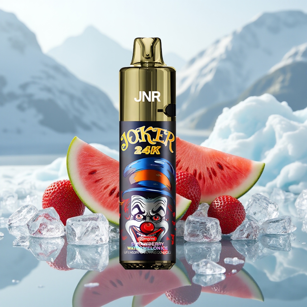 JNR Joker 24K Puffs Morango Melancia Gelado Recarregável 2+10ml 800mAh JNR Joker 24K Puffs Morango Melancia Gelado Recarregável 2+10ml 800mAh