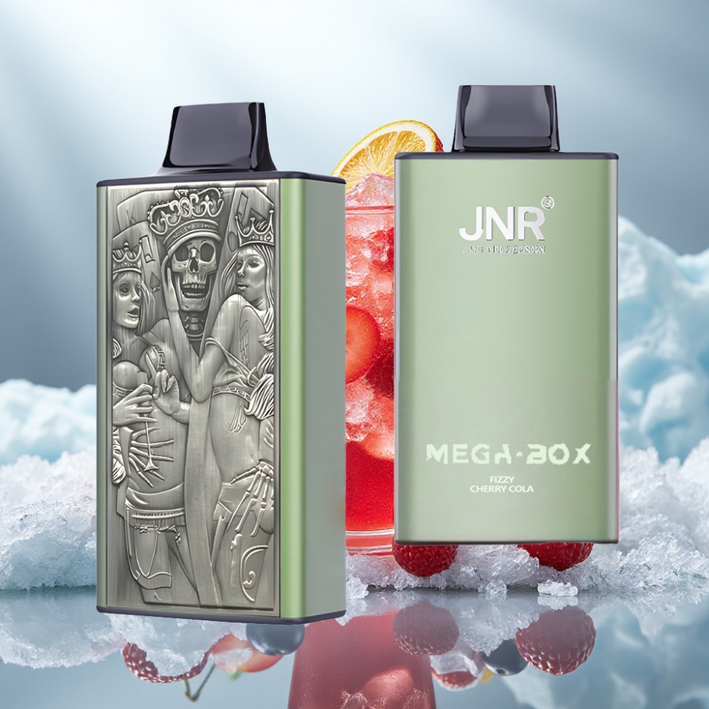 JNR Mega Box 25000 Puffs Disposable Vape Cereja Cola Fizzy Capacidade 30ml