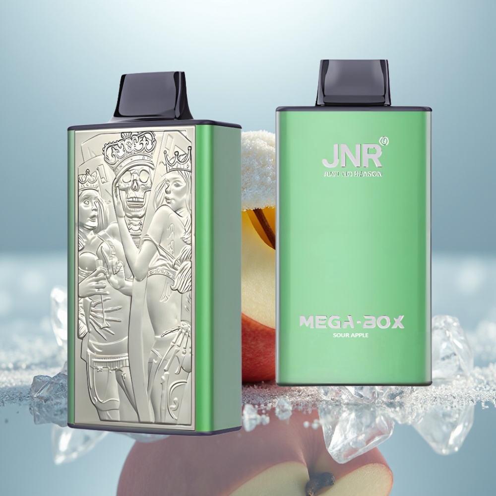 JNR Mega Box 25000 Puffs Disposable Vape Maçã Verde Capacidade 30ml