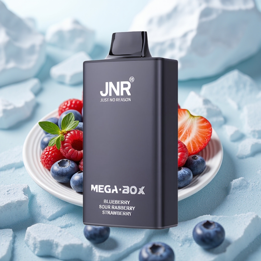 JNR Mega Box 25000 Puffs Disposable Vape Mirtilo Framboesa Azeda Morango 30ml 850mAh