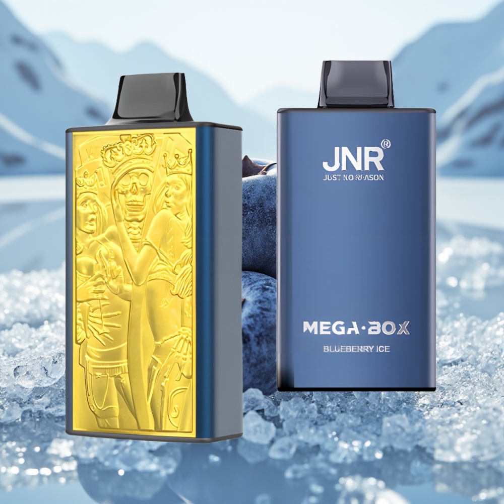 JNR Mega Box 25000 Puffs Disposable Vape Mirtilo Gelo Capacidade 30ml