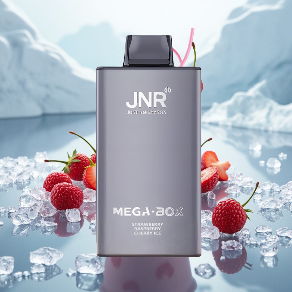 JNR Mega Box 25000 Puffs Disposable Vape Morango Framboesa Cereja Gelo 30ml 850mAh