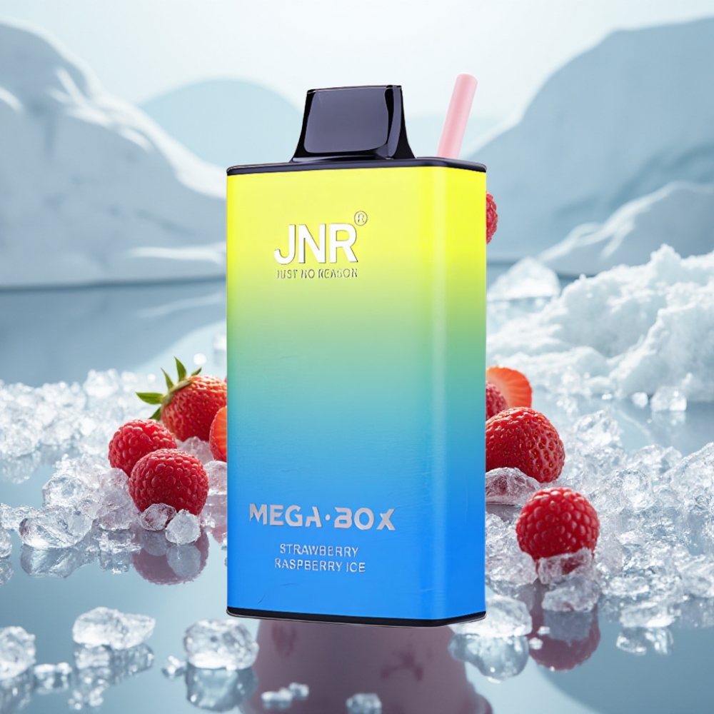 JNR Mega Box 25000 Puffs Disposable Vape Morango Framboesa Gelo Capacidade 30ml