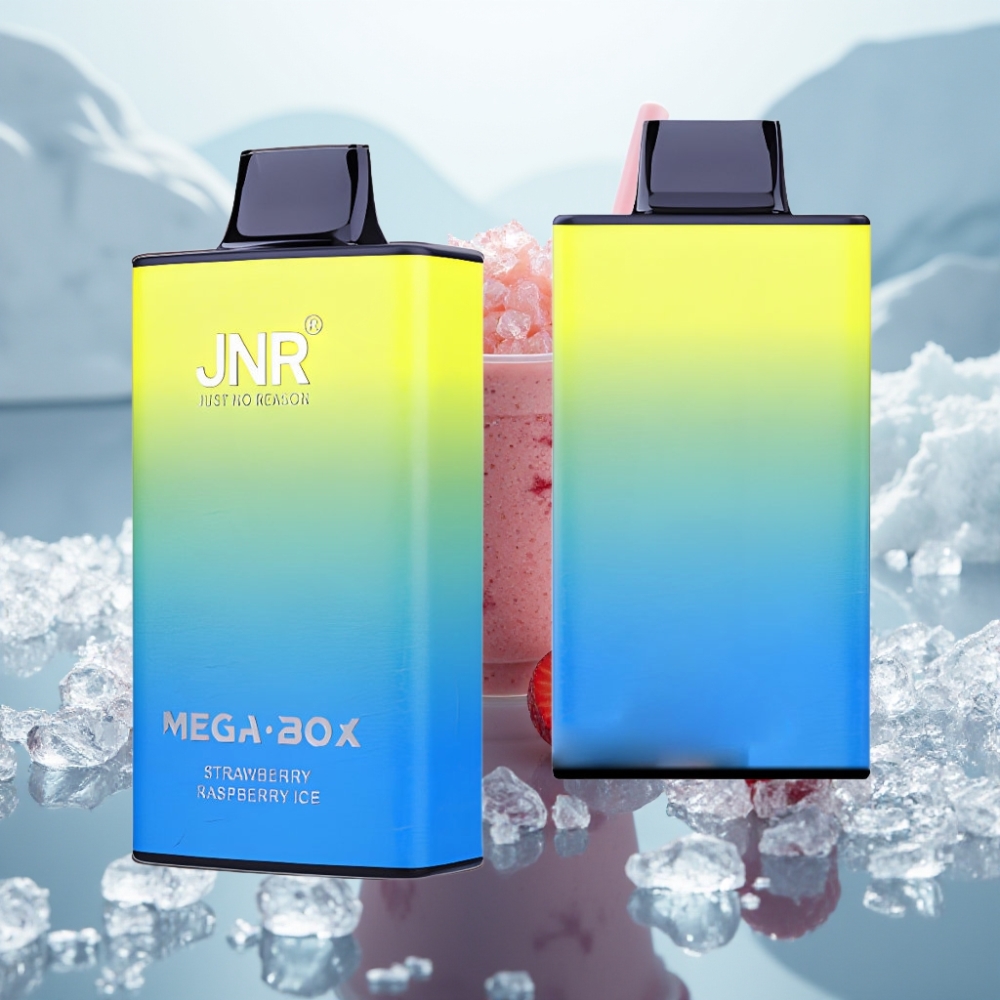 JNR Mega Box 25000 Puffs Disposable Vape Morango Framboesa Gelo Capacidade 30ml