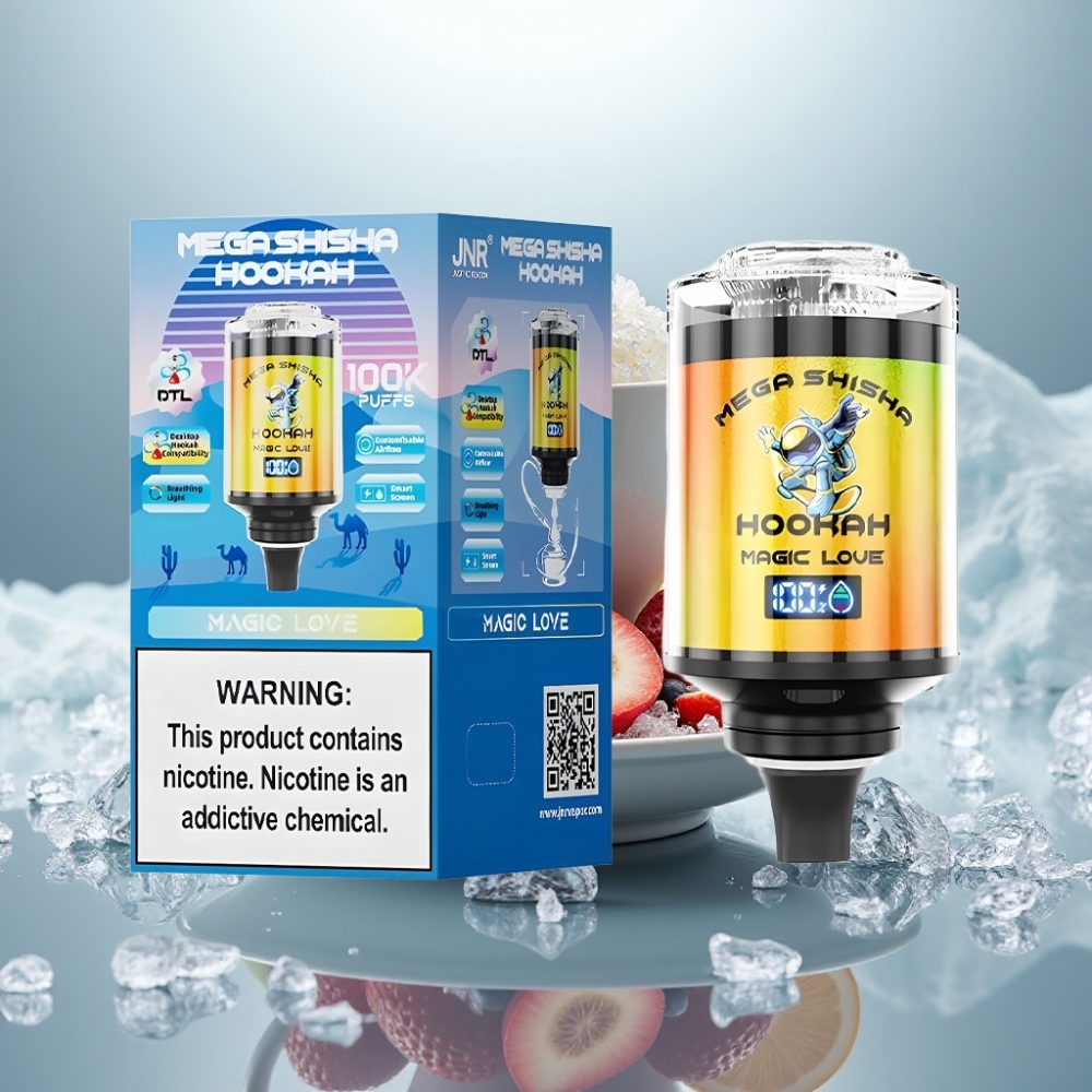 JNR Mega Shisha Hookah 100K Amor Mágico compatibilidade desktop 2200mAh