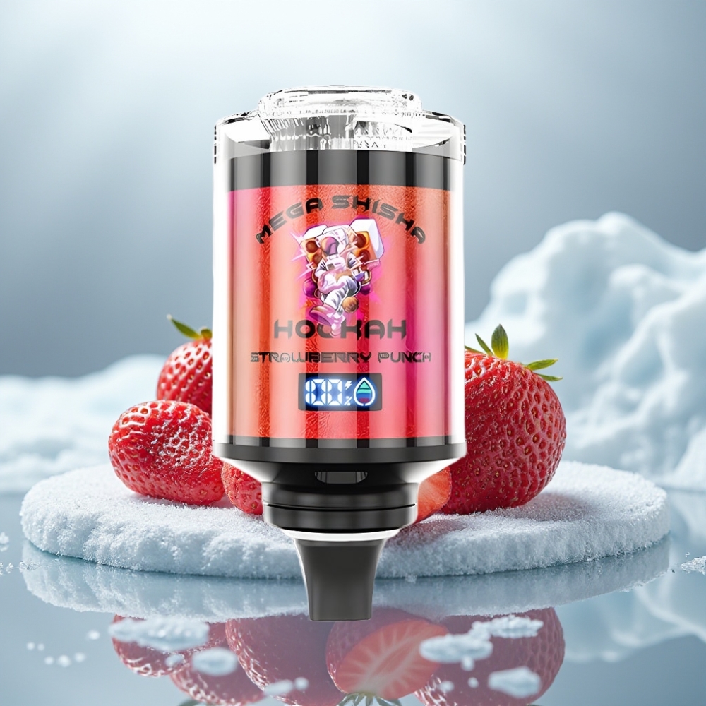 JNR Mega Shisha Hookah 100K Compatível com Desktop Sabor Morango Punch JNR Mega Shisha Hookah 100K Compatível com Desktop Sabor Morango Punch