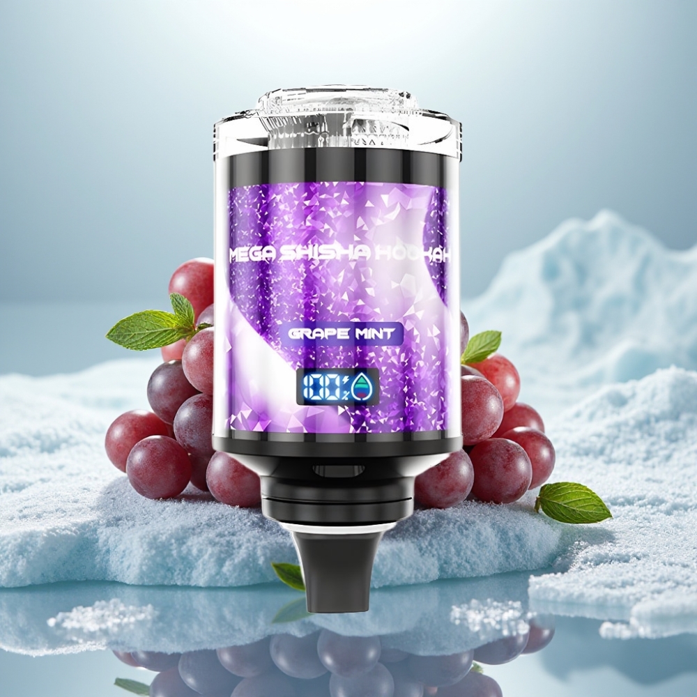 JNR Mega Shisha Hookah 100K Uva Hortelã Compatibilidade Desktop 100K puffs 60ml JNR Mega Shisha Hookah 100K Uva Hortelã Compatibilidade Desktop 100K puffs 60ml
