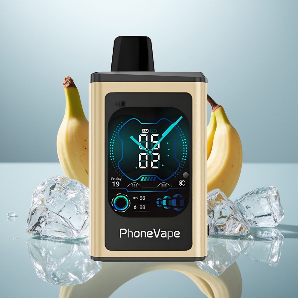 JNR PhoneVape 30000 puffs Disposable Vape Banana Gelo e Recarregável via Type-C JNR PhoneVape 30000 puffs Disposable Vape Banana Gelo e Recarregável via Type-C