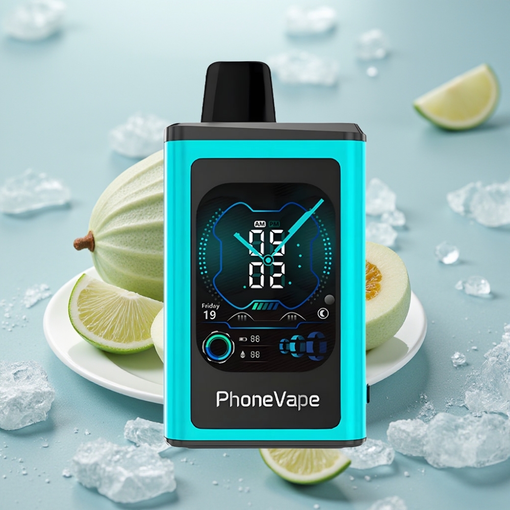 JNR PhoneVape 30000 puffs Menta de Miami Bateria Recarregável Tela Completa JNR PhoneVape 30000 puffs Menta de Miami Bateria Recarregável Tela Completa