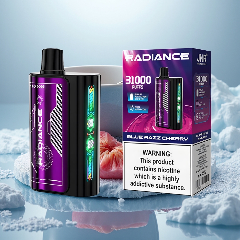 JNR Radiance 31000 Puffs Disposable Vape BLUE RAZZ CHERRY (MIRTILO CEREJA) 28ml Tipo-C