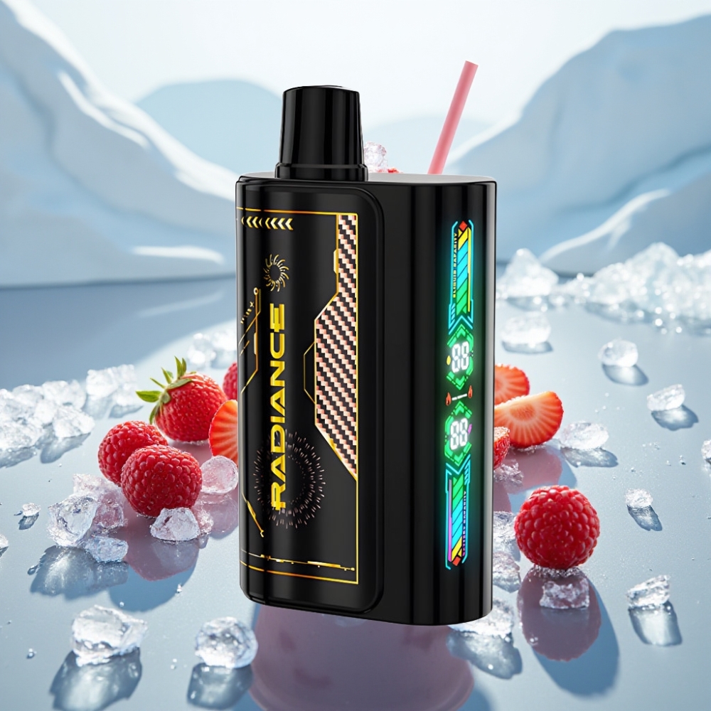 JNR Radiance 31000 Puffs Morango Framboesa Cereja Gelo 28ml Tela Inteligente JNR Radiance 31000 Puffs Morango Framboesa Cereja Gelo 28ml Tela Inteligente