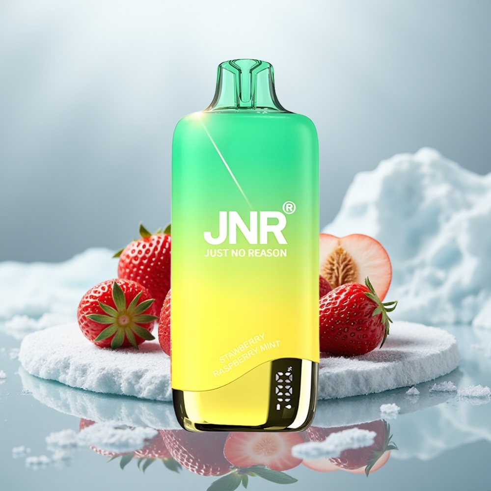 JNR Rainbow 10500 Puffs Disposable Vape Morango PêssegoMenta Bateria 600mAh