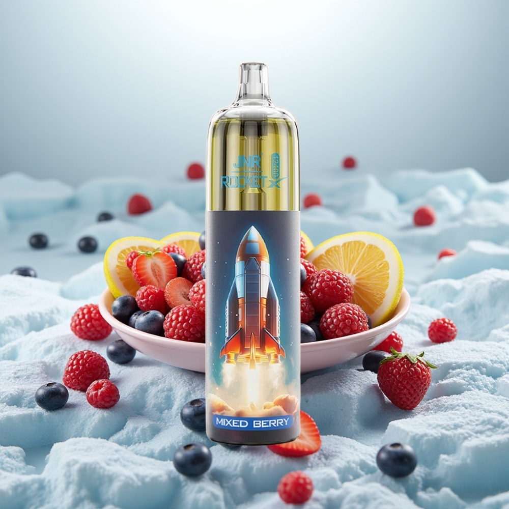 JNR Rocket-X 12400 Puffs Disposable Vape Frutas Silvestres RGB lights 25ml