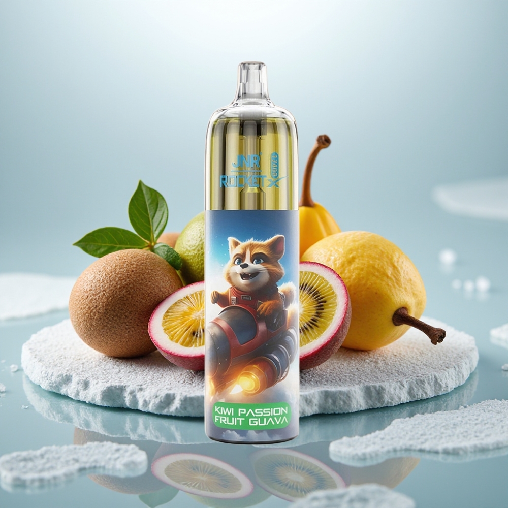 JNR Rocket-X 12400 Puffs Disposable Vape Kiwi Maracujá Goiaba Fluxo de Ar Ajustável RGB JNR Rocket-X 12400 Puffs Disposable Vape Kiwi Maracujá Goiaba Fluxo de Ar Ajustável RGB