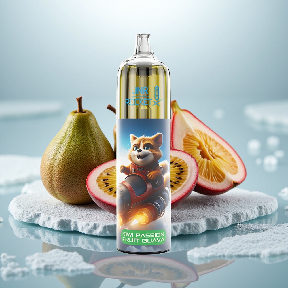 JNR Rocket-X 12400 Puffs Disposable Vape Kiwi Maracujá Goiaba com Fluxo de Ar Ajustável e RGB JNR Rocket-X 12400 Puffs Disposable Vape Kiwi Maracujá Goiaba com Fluxo de Ar Ajustável e RGB
