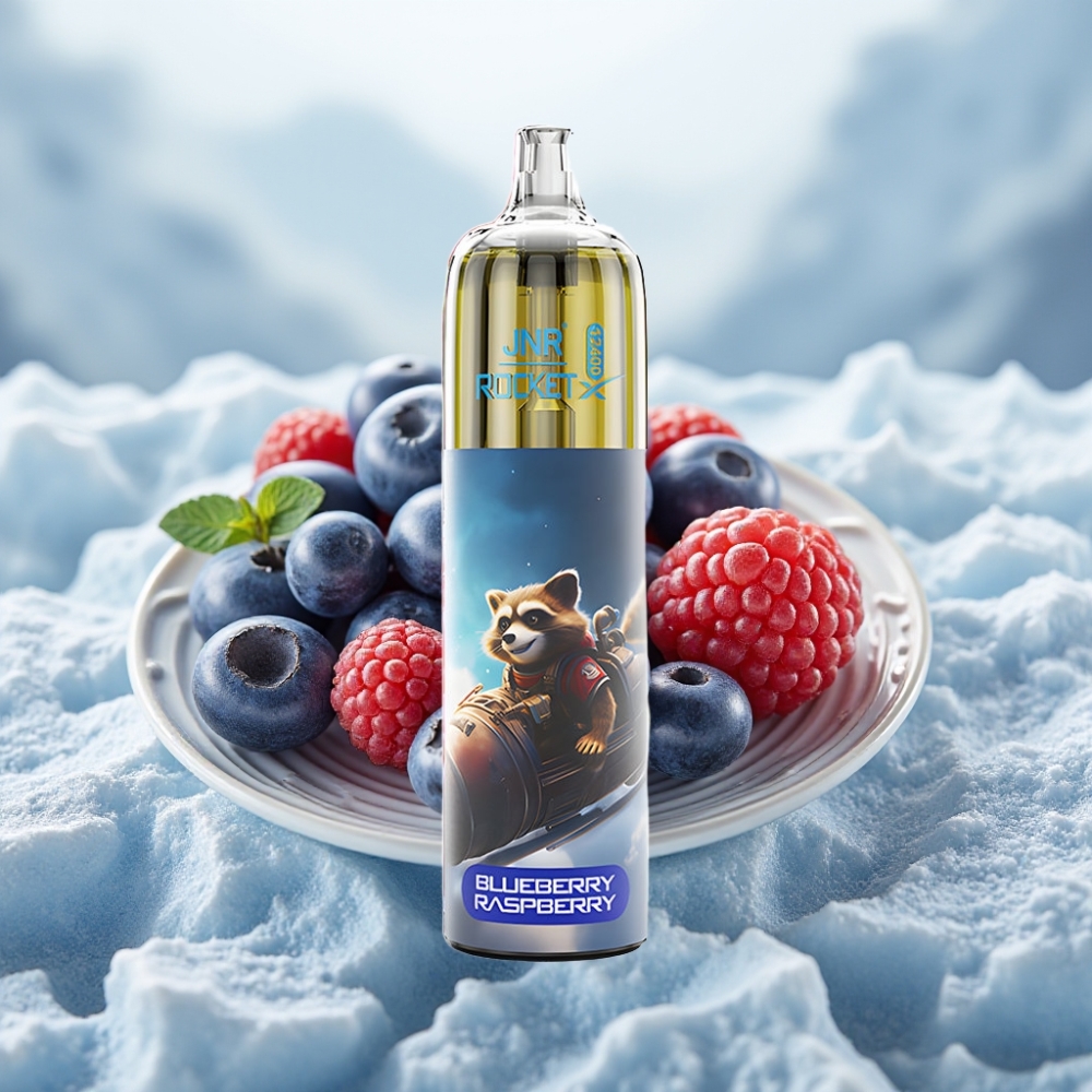JNR Rocket-X 12400 Puffs Disposable Vape Mirtilo Framboesa com Fluxo de Ar Ajustável e RGB JNR Rocket-X 12400 Puffs Disposable Vape Mirtilo Framboesa com Fluxo de Ar Ajustável e RGB