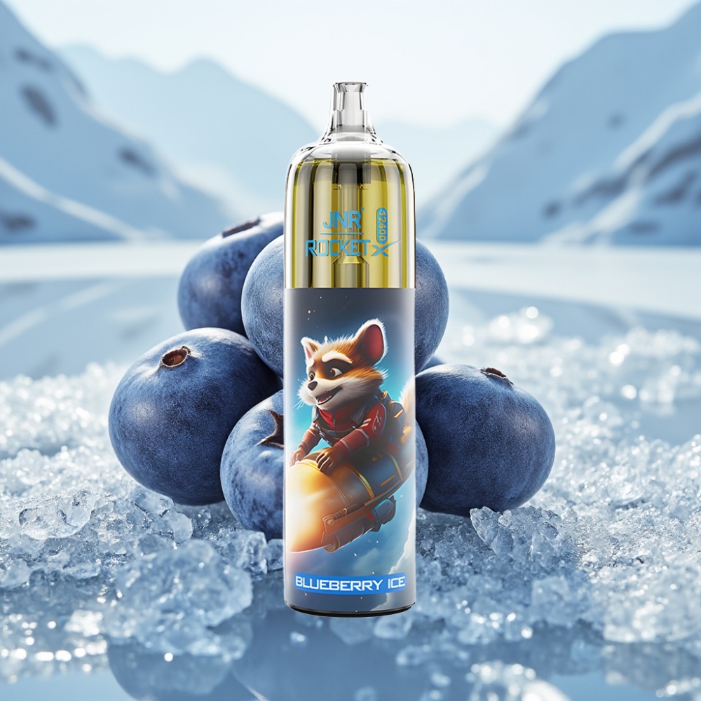 JNR Rocket-X 12400 Puffs Disposable Vape Mirtilo Gelo com Fluxo de Ar Ajustável e RGB JNR Rocket-X 12400 Puffs Disposable Vape Mirtilo Gelo com Fluxo de Ar Ajustável e RGB