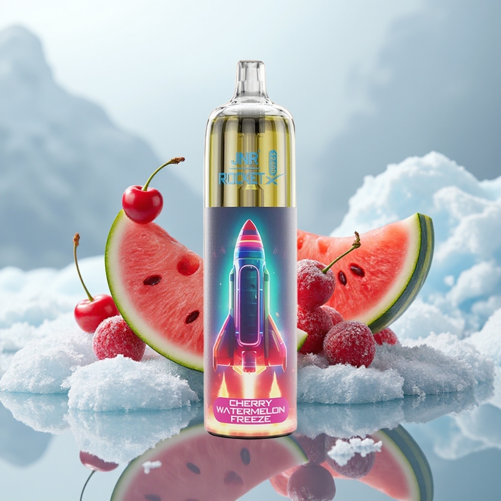 JNR Rocket-X 12400 Puffs Gelado Cereja Melancia Fluxo de Ar Ajustável