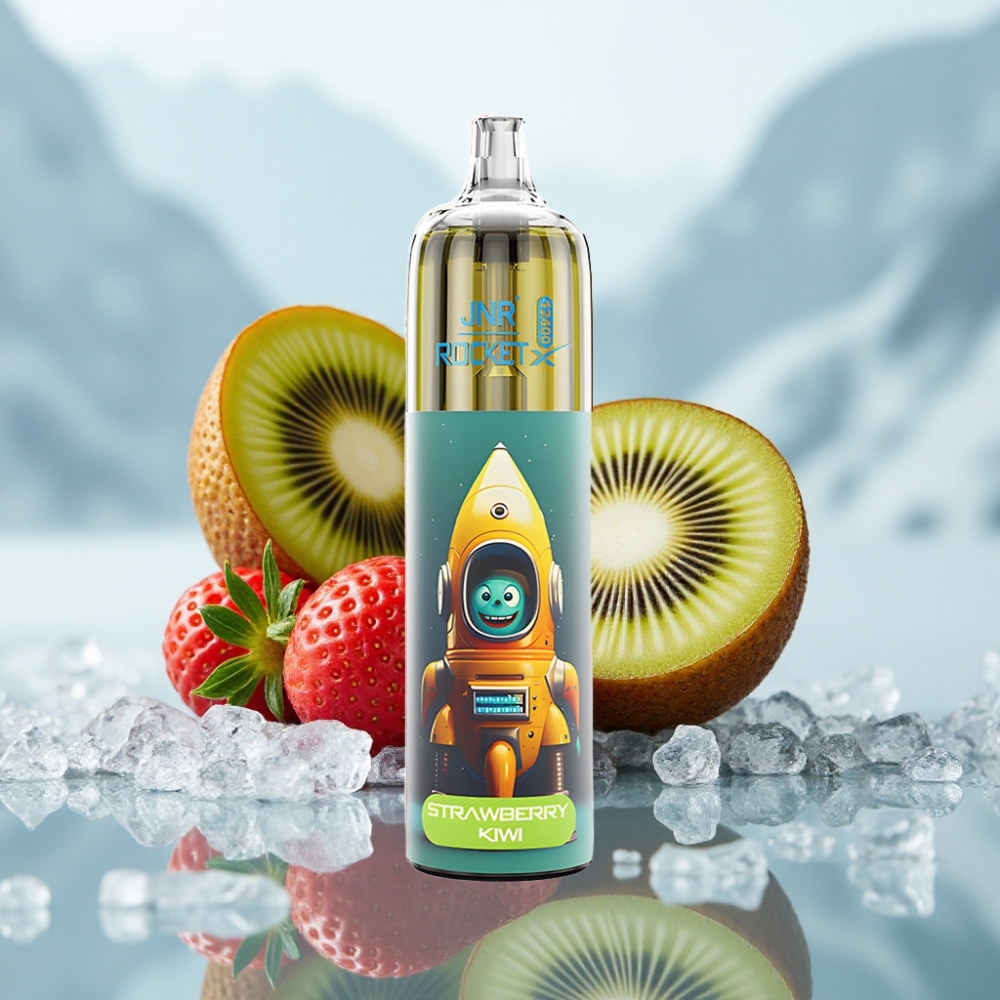 JNR Rocket-X 12400 Puffs Morango Kiwi Fluxo de Ar Ajustável RGB