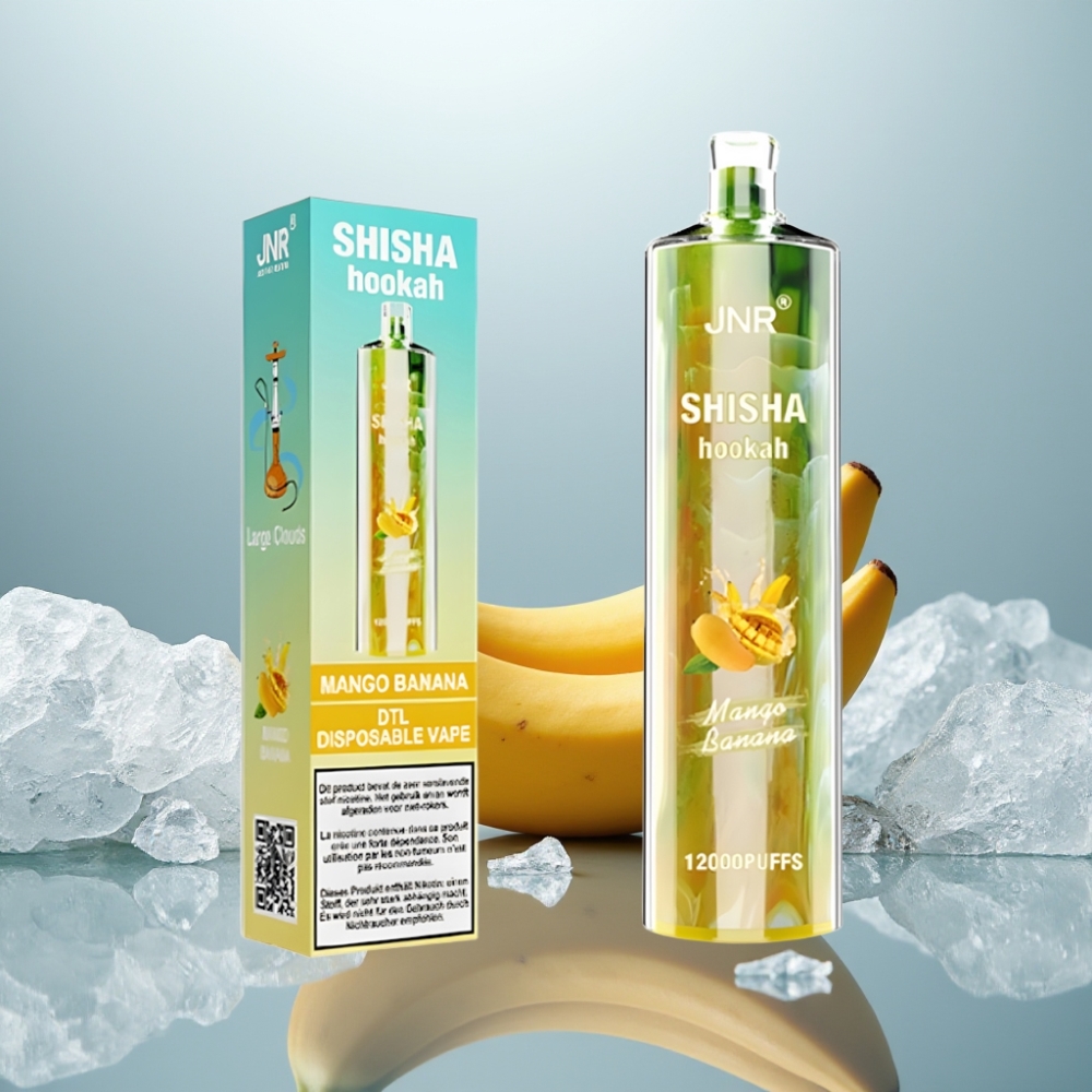 JNR Shisha Hookah 12000 Puffs Manga Banana Capacidade da Bateria: 750mAh
