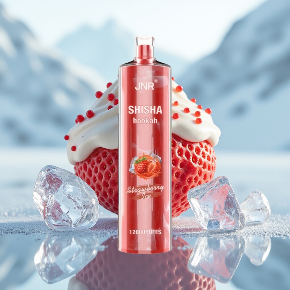 JNR Shisha Hookah 12000 Puffs Morango Gelo 24ml 750mAh JNR Shisha Hookah 12000 Puffs Morango Gelo 24ml 750mAh