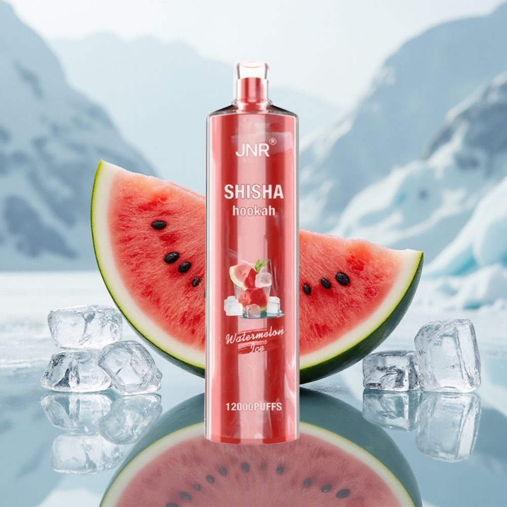 JNR Shisha Hookah 12000 Puffs Sabor Melancia Gelo Capacidade 24ml