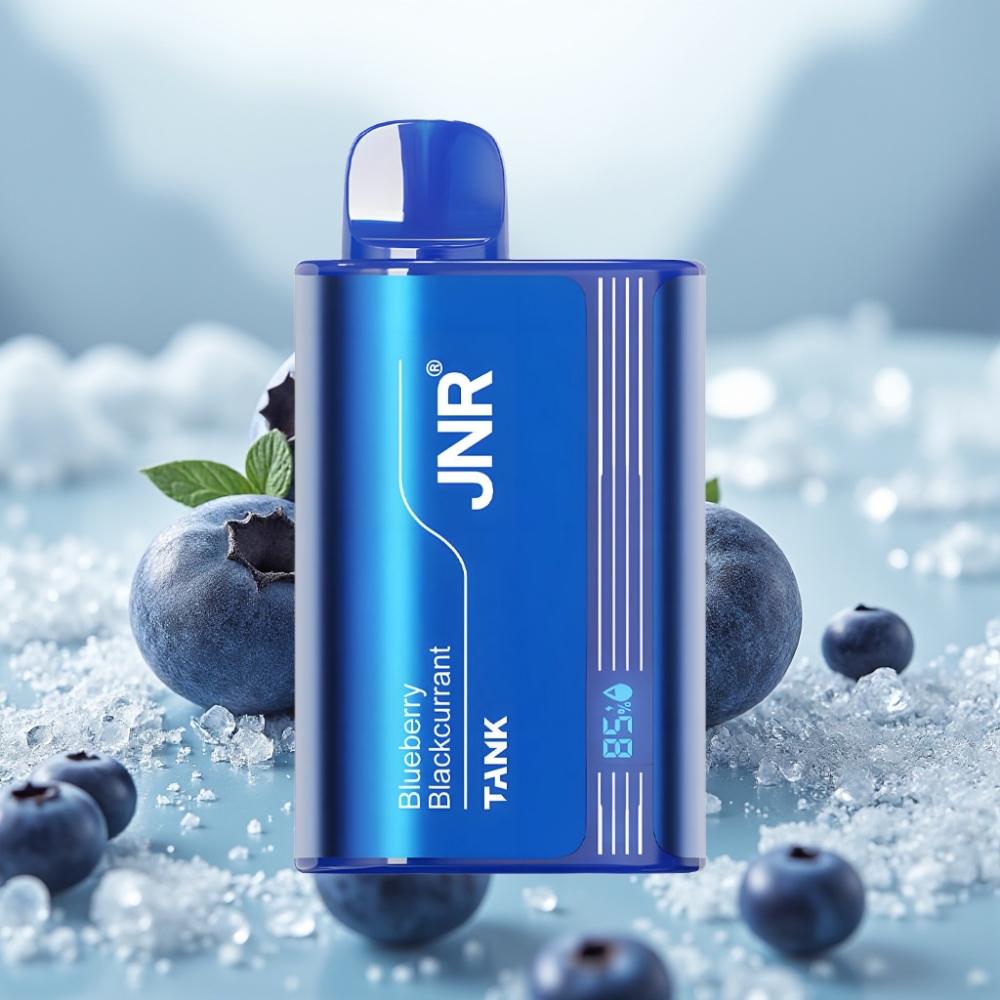 JNR Tank 10000 Puffs Disposable Vape Mirtilo Groselha Negra com bateria 650mAh e carregamento rápido Type-C