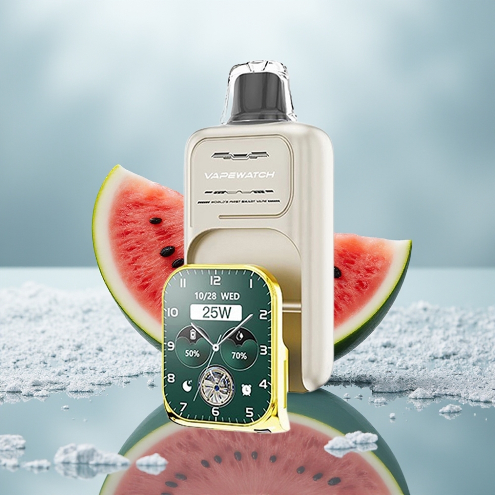 JNR VapeWatch 30000 Puffs Disposable Vape Melancia Gelo Capacidade da Bateria: 1000mAh JNR VapeWatch 30000 Puffs Disposable Vape Melancia Gelo Capacidade da Bateria: 1000mAh