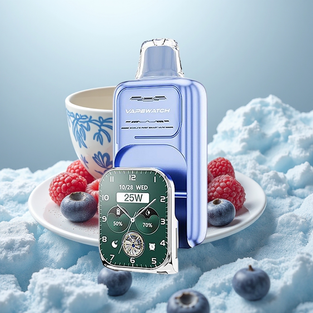JNR VapeWatch 30000 Puffs Disposable Vape Mirtilo Azul Gelo Capacidade 19mL JNR VapeWatch 30000 Puffs Disposable Vape Mirtilo Azul Gelo Capacidade 19mL