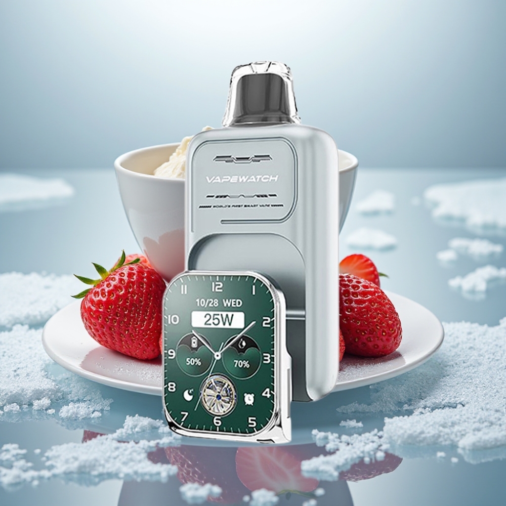JNR VapeWatch 30000 Puffs Disposable Vape Morango Gelo Capacidade da Bateria: 1000mAh JNR VapeWatch 30000 Puffs Disposable Vape Morango Gelo Capacidade da Bateria: 1000mAh