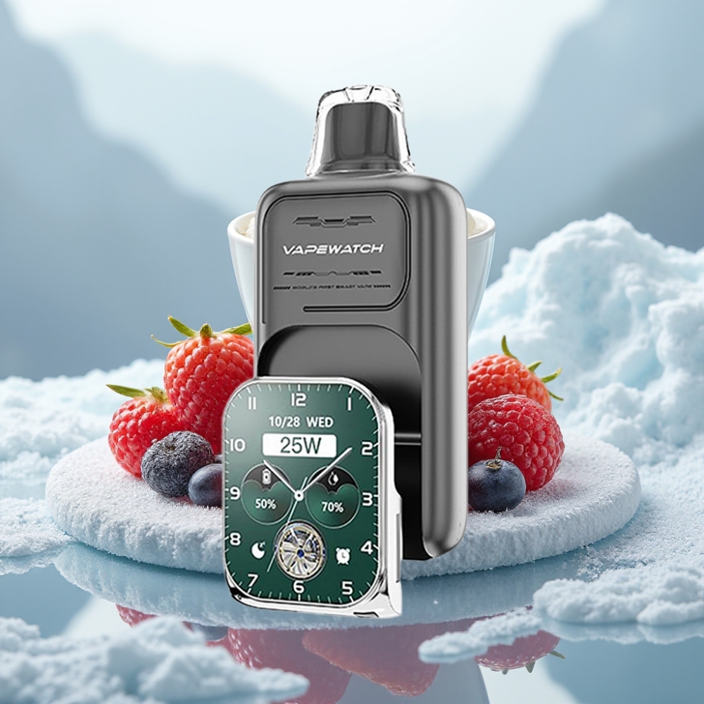 JNR VapeWatch 30000 Puffs Frutas Vermelhas Triplas Capacidade 19mL JNR VapeWatch 30000 Puffs Frutas Vermelhas Triplas Capacidade 19mL