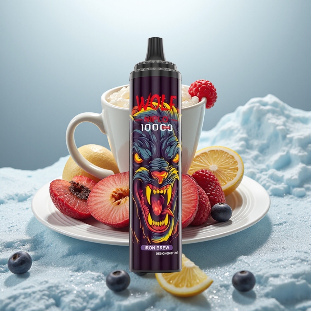 JNR Wolf Niplo 10000 Puffs Disposable Vape Brew de Ferro 20ml 5%