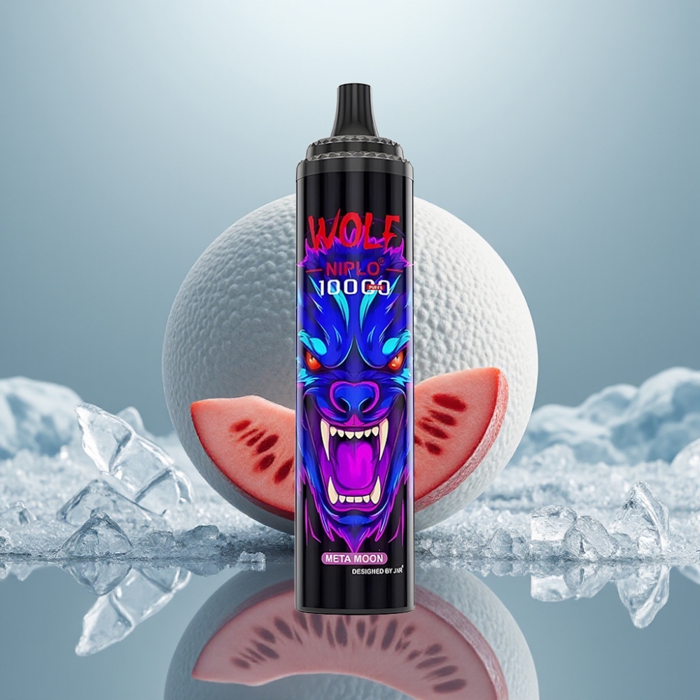 JNR Wolf Niplo 10000 Puffs Disposable Vape Lua Meta e Capacidade da Bateria: 650mAh