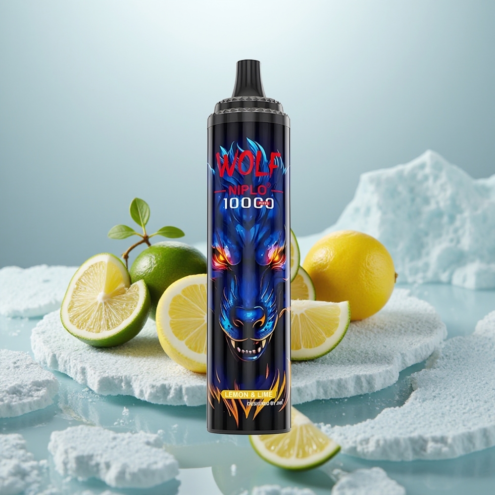 JNR Wolf Niplo 10000 Puffs Limão & Lima 20ml Tipo-C