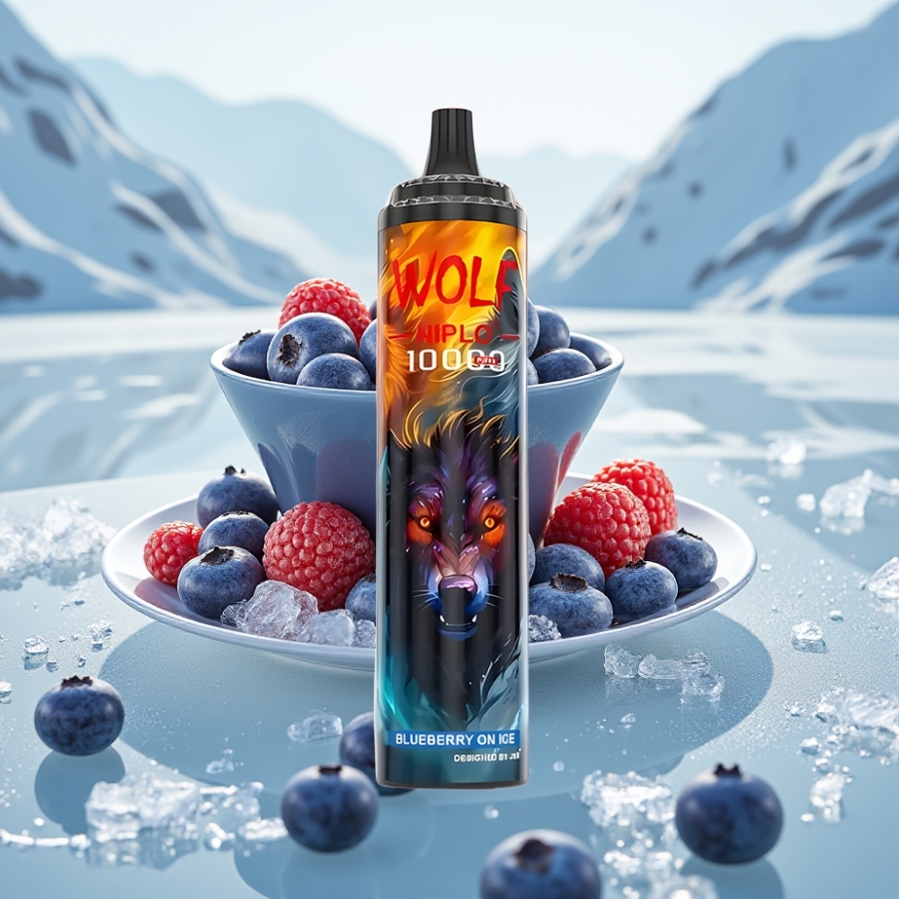 JNR Wolf Niplo 10000 Puffs Mirtilo Gelado Capacidade: 20ml