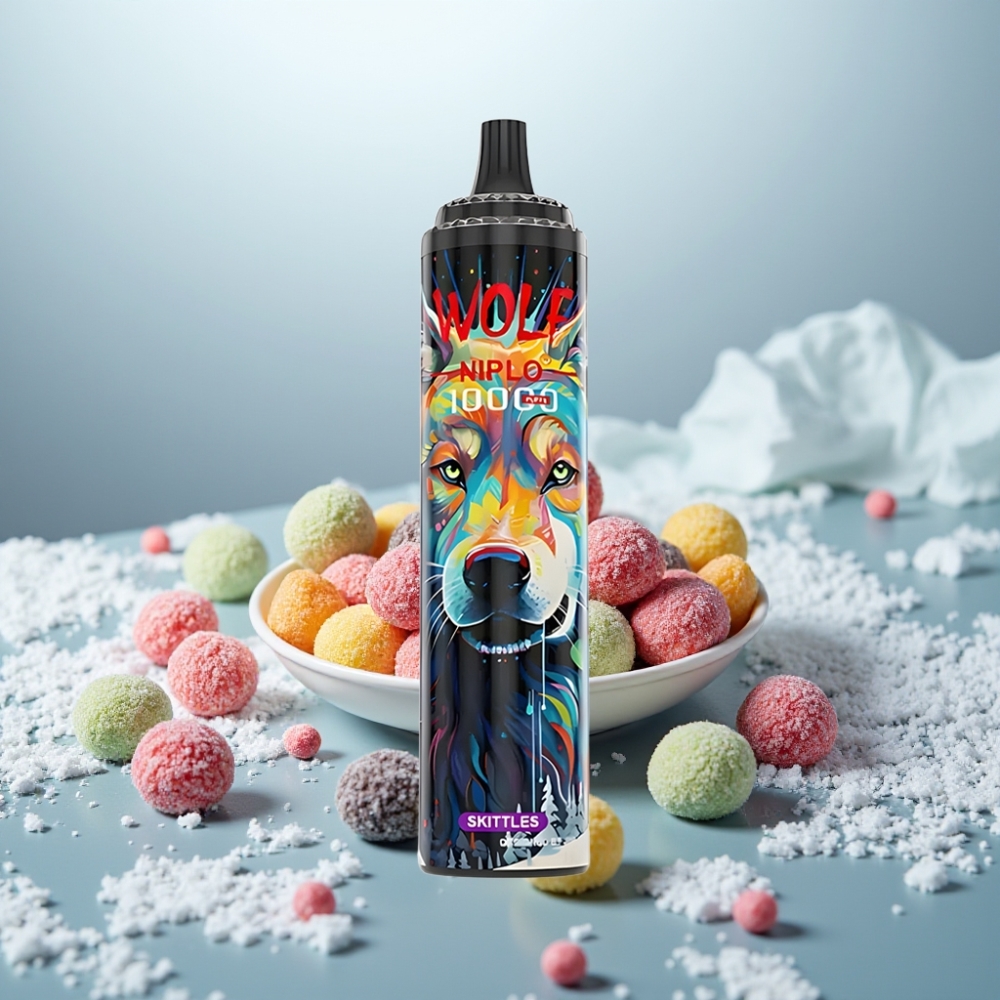 JNR Wolf Niplo 10000 Puffs Sabor Skittles Capacidade 20ml