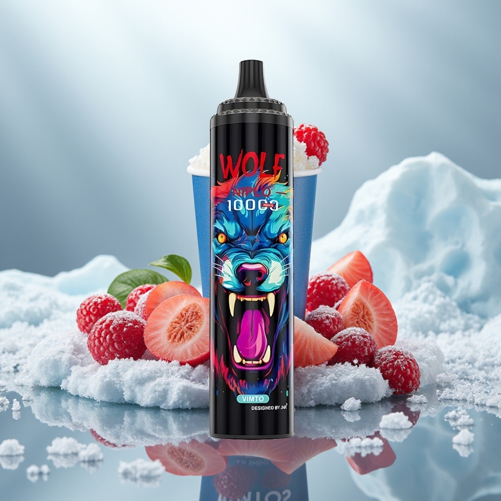JNR Wolf Niplo 10000 Puffs Vape Vimto 20ml Capacidade Tipo-C