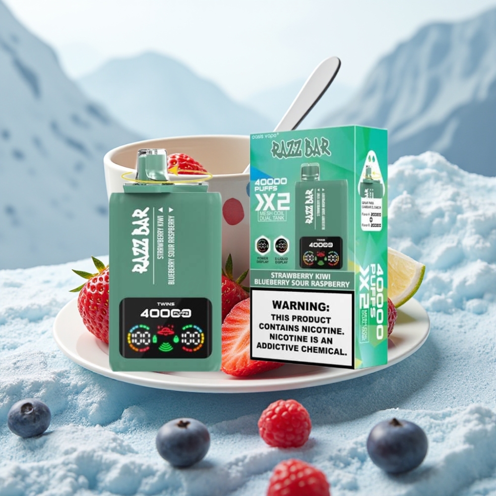 Razz Bar 40000 Puffs Disposable Vape MORANGO KIWI & MIRTILO FRAMBOESA AZEDA Display de Energia Razz Bar 40000 Puffs Disposable Vape MORANGO KIWI & MIRTILO FRAMBOESA AZEDA Display de Energia