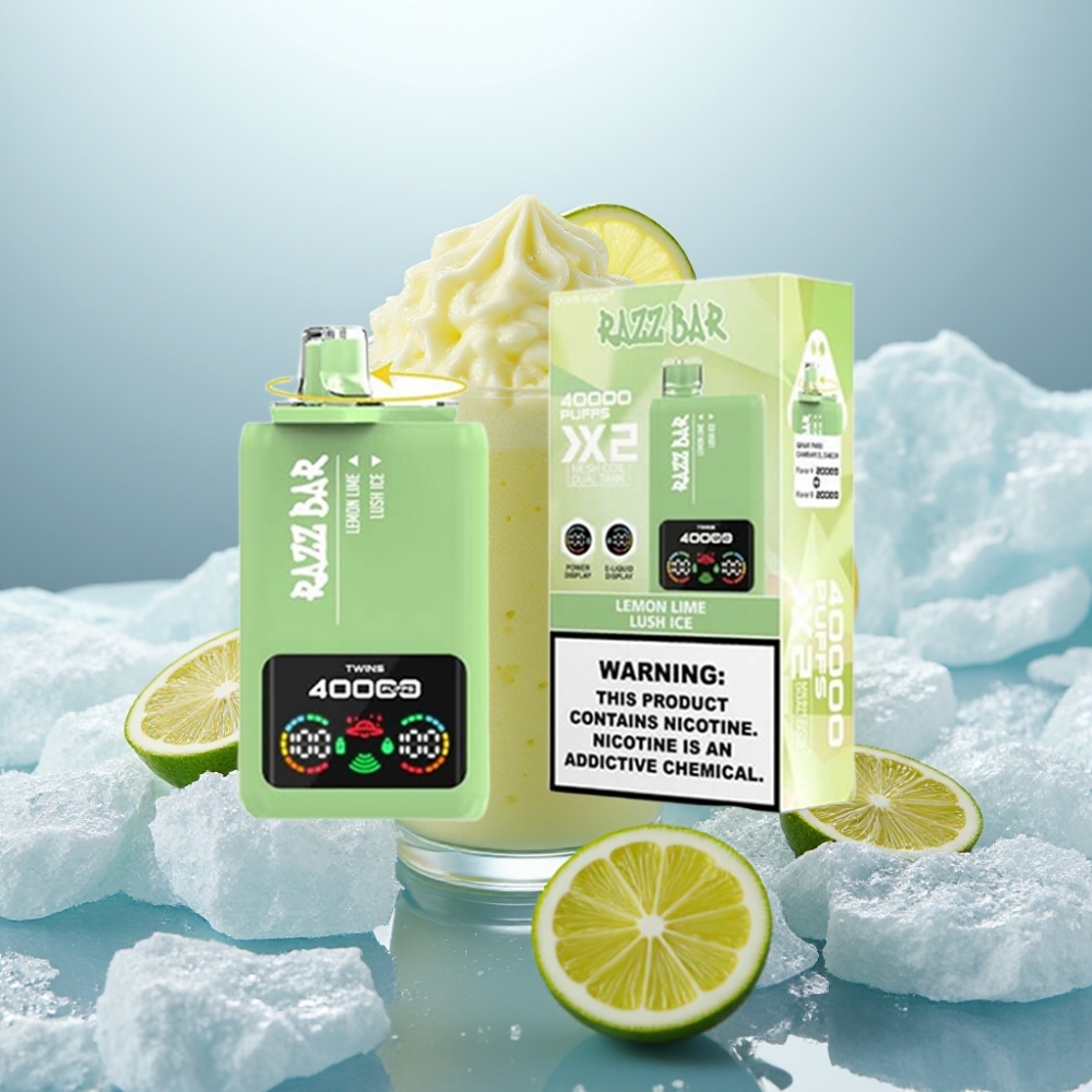 Razz Bar 40000 Puffs LIMÃO LIMA & GELO LUSH Tela de Potência Tipo-C Razz Bar 40000 Puffs LIMÃO LIMA & GELO LUSH Tela de Potência Tipo-C