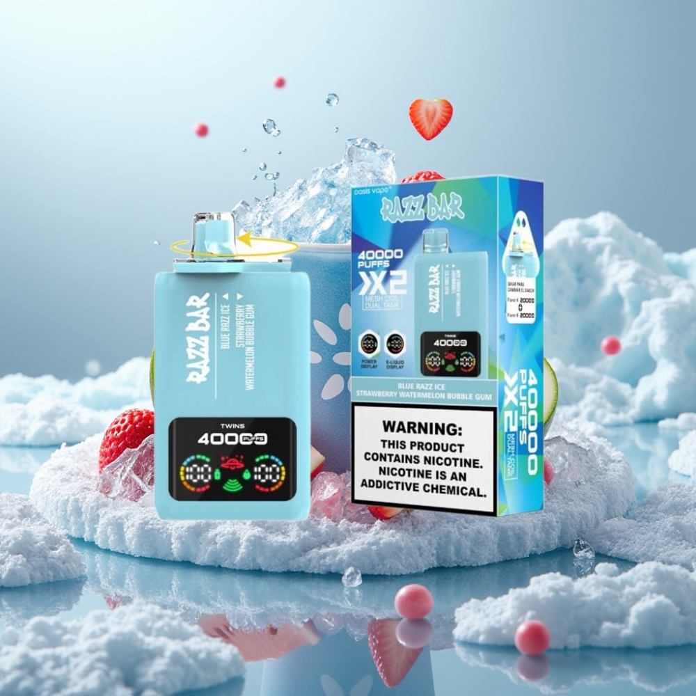 Razz Bar Disposable Vape 40000 Puffs AZUL FRAMBOESA GELO-MORANGO MELANCIA CHICLETE Power Screen Display Tipo-C Razz Bar Disposable Vape 40000 Puffs AZUL FRAMBOESA GELO-MORANGO MELANCIA CHICLETE Power Screen Display Tipo-C