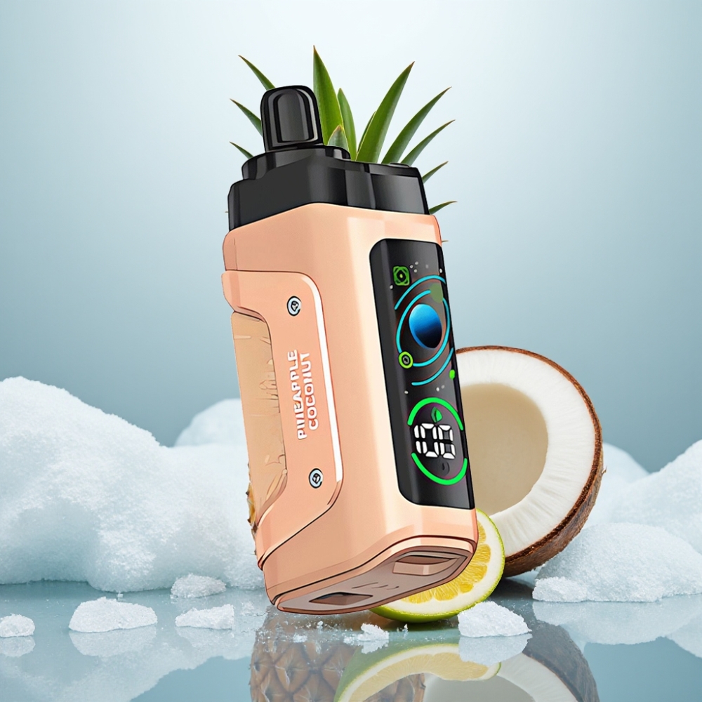 Razz Bar 45000 Puffs Disposable Vape Abacaxi Coco Tipo-C Recarregável