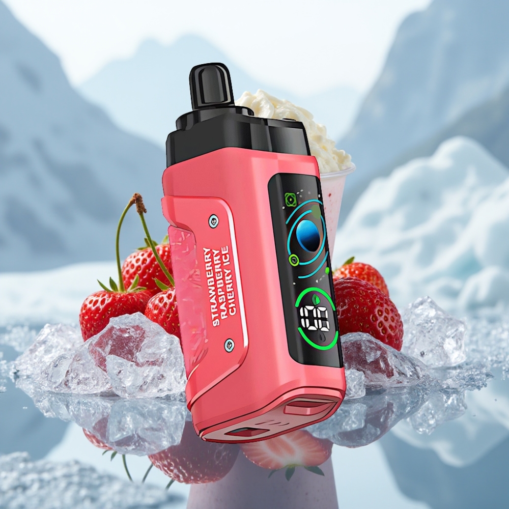 Razz Bar 45000 Puffs Disposable Vape Morango Cereja Gelo Recarregável Tipo-C
