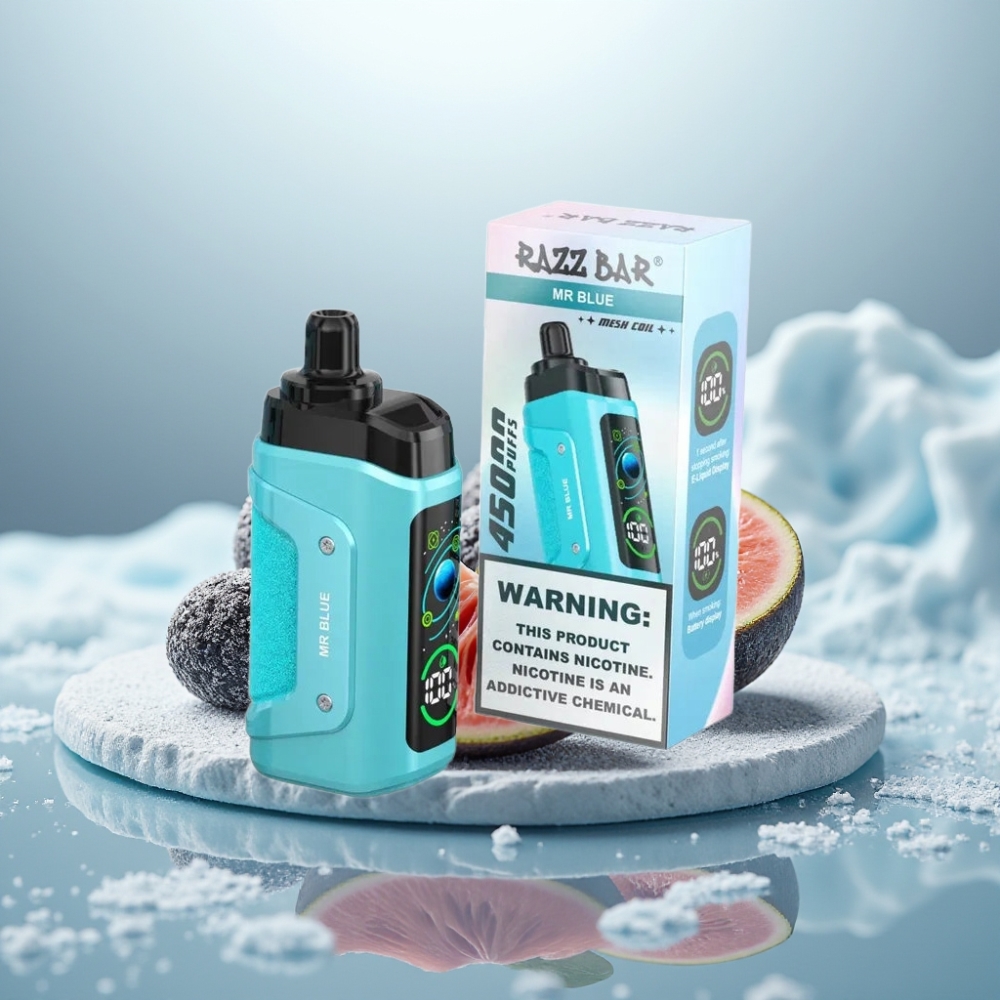 Razz Bar 45000 Puffs Disposable Vape Sr. Azul Tipo-C Recarregável