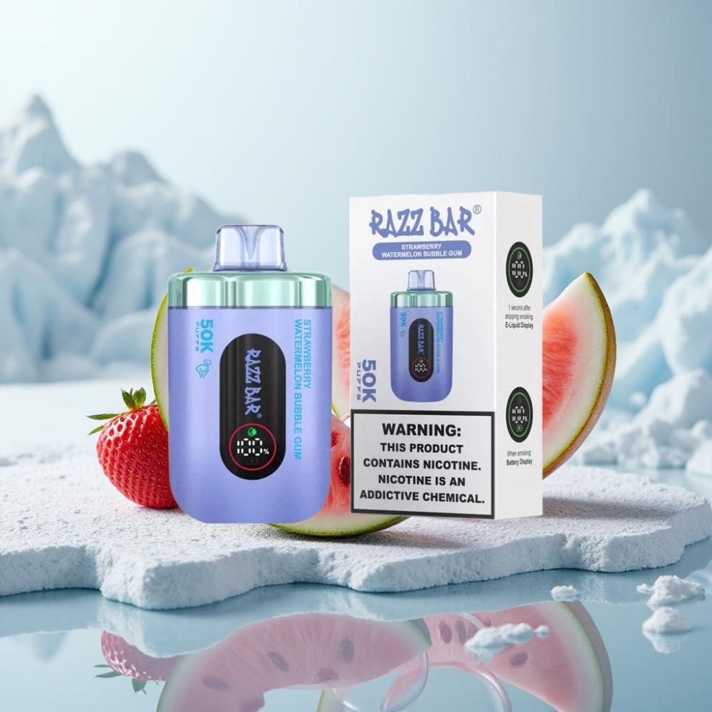Razz Bar 50K Puffs Disposable Vape Morango Melancia Chiclete Borbulhante Recarregável Razz Bar 50K Puffs Disposable Vape Morango Melancia Chiclete Borbulhante Recarregável