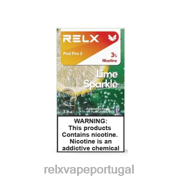RELX Vape Disposable - RELX cápsula pro 2 - 3 cápsulas P02N896 sprite de brilho de limão
