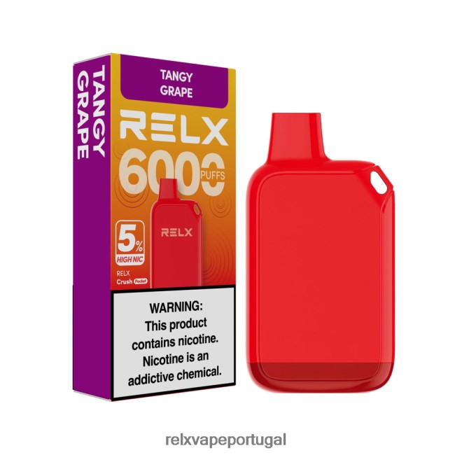 RELX Vape Disposable - RELX Crush Pocket 6000 5% de alta frequência uva picante 6FB62627