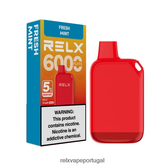 RELX Vape Flavours - RELX Crush Pocket 6000 5% de alta frequência hortelã fresca 6FB62629
